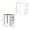 Tuhome Napoles Multistorage Pantry Cabinet, 5 Interior Shelves, Metal Handle, White/Macadamia IBM8990 - alternate 5